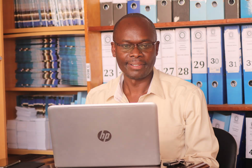 Figure 2 Dr. Nicodemus Nyandiko in his office in Masinde Muliro University of Science and Technology in Kakamega