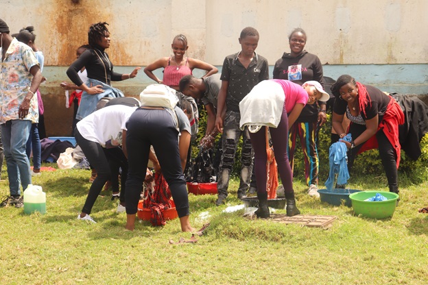 Learners from Kakamega School for the Deaf receiving2