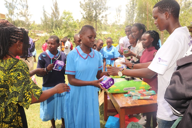 Learners from Kakamega School for the Deaf receiving3